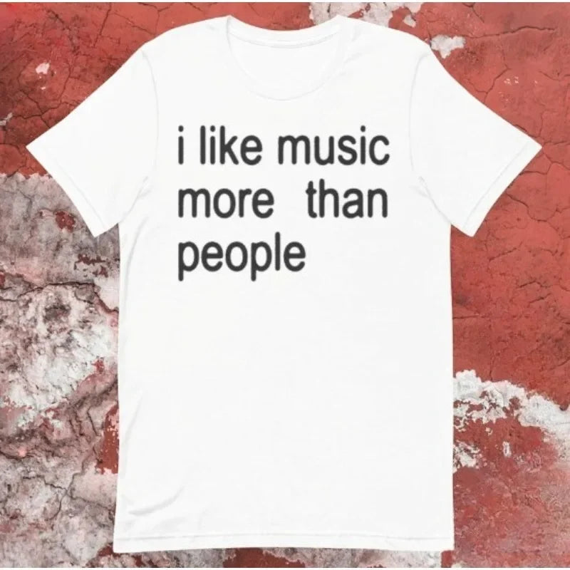 T-Shirt I Like Music More Than People Men's