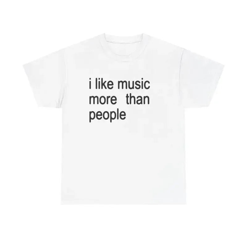T-Shirt I Like Music More Than People Men's