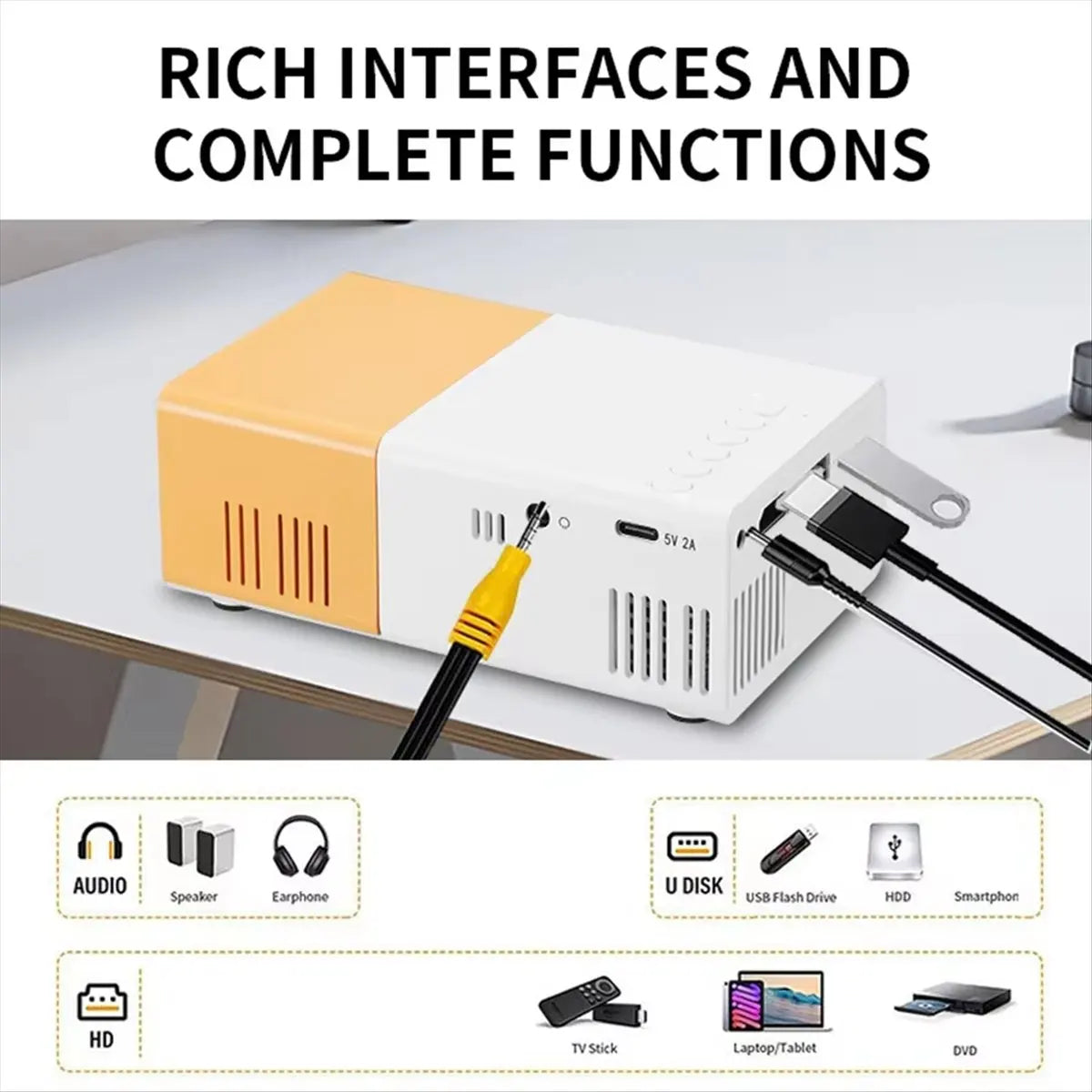 Heavy Duty Portable Mini Projector