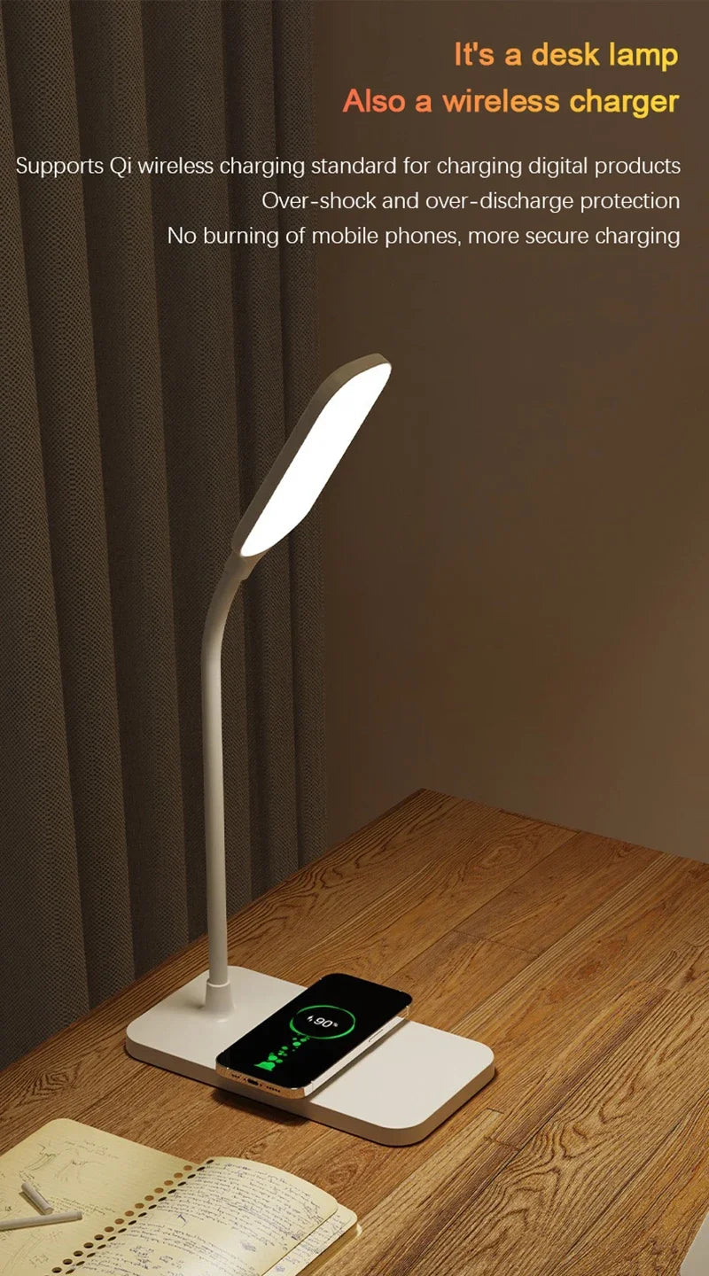 LED Desk Lamp with Wireless Charger
