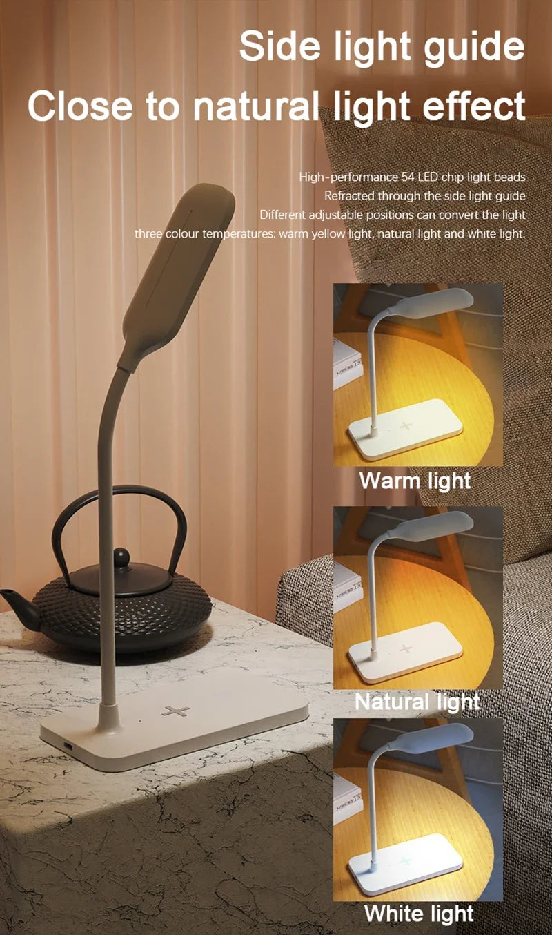 LED Desk Lamp with Wireless Charger
